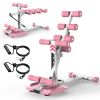 Multifunctional Deep Squat Machine for Home Gym, Adjustable Glutes Leg Core Trainer with Resistance Bands for Full Body Workout