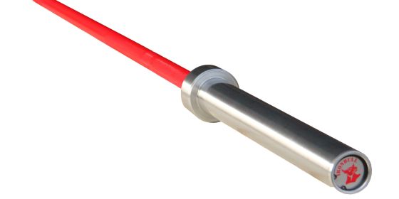 Mens Weightlifting Bar 28mm Ceramic Red