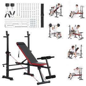 Weight Bench, Multi-Functional Adjustable Weight Bench Press for Full Body Workout, 600lbs Exercise Sit up Bench for Home Gym Strength Training