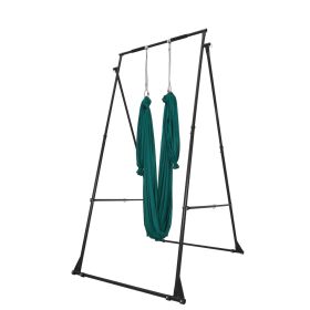 Yoga Stand Frame, Max 440.9 lbs Load Swing Stand, Triangular Structure Pull Up Stands, Aerial Silk Stands with EVA Foam & 6.6-yard Yoga Hammock