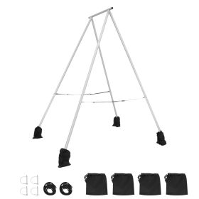 Yoga Stand Frame, 9.6 ft Length Swing Stand, Max 551.2 lbs Load Triangular Structure Aerial Rig, Aerial Silk Stands for Yoga Enthusiasts
