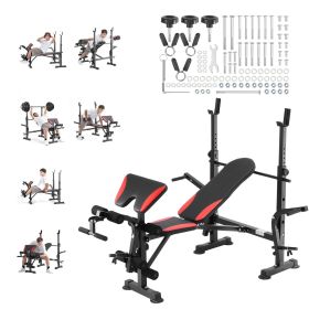 Weight Bench, Multi-Functional Adjustable Weight Bench Press for Full Body Workout, 660lbs Exercise Sit up Bench for Home Gym Strength Training