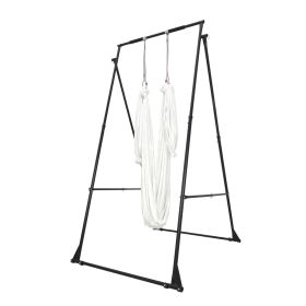 Yoga Stand Frame, Max 440.9 lbs Load Swing Stand, Triangular Structure Aerial Rig, Aerial Silk Stands with EVA Foam & 6.6-yard Yoga Hammock