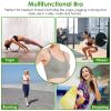 3Packs Women Cross Back Sport Bras Padded Strappy Medium Support Bras Sexy Fitness Tank Tops with Removable Pads for Gym Yoga Workout Running
