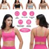 Women Strap Sport Bras Padded Strappy Crop Square Neck Low Impact Bras Sexy Fitness Tank Tops with Removable Pads Flat Straps for Gym Yoga Workout