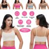 Women Strap Sport Bras Padded Strappy Crop Square Neck Low Impact Bras Sexy Fitness Tank Tops with Removable Pads Flat Straps for Gym Yoga Workout