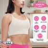 Women Strap Sport Bras Padded Strappy Crop Square Neck Low Impact Bras Sexy Fitness Tank Tops with Removable Pads Flat Straps for Gym Yoga Workout